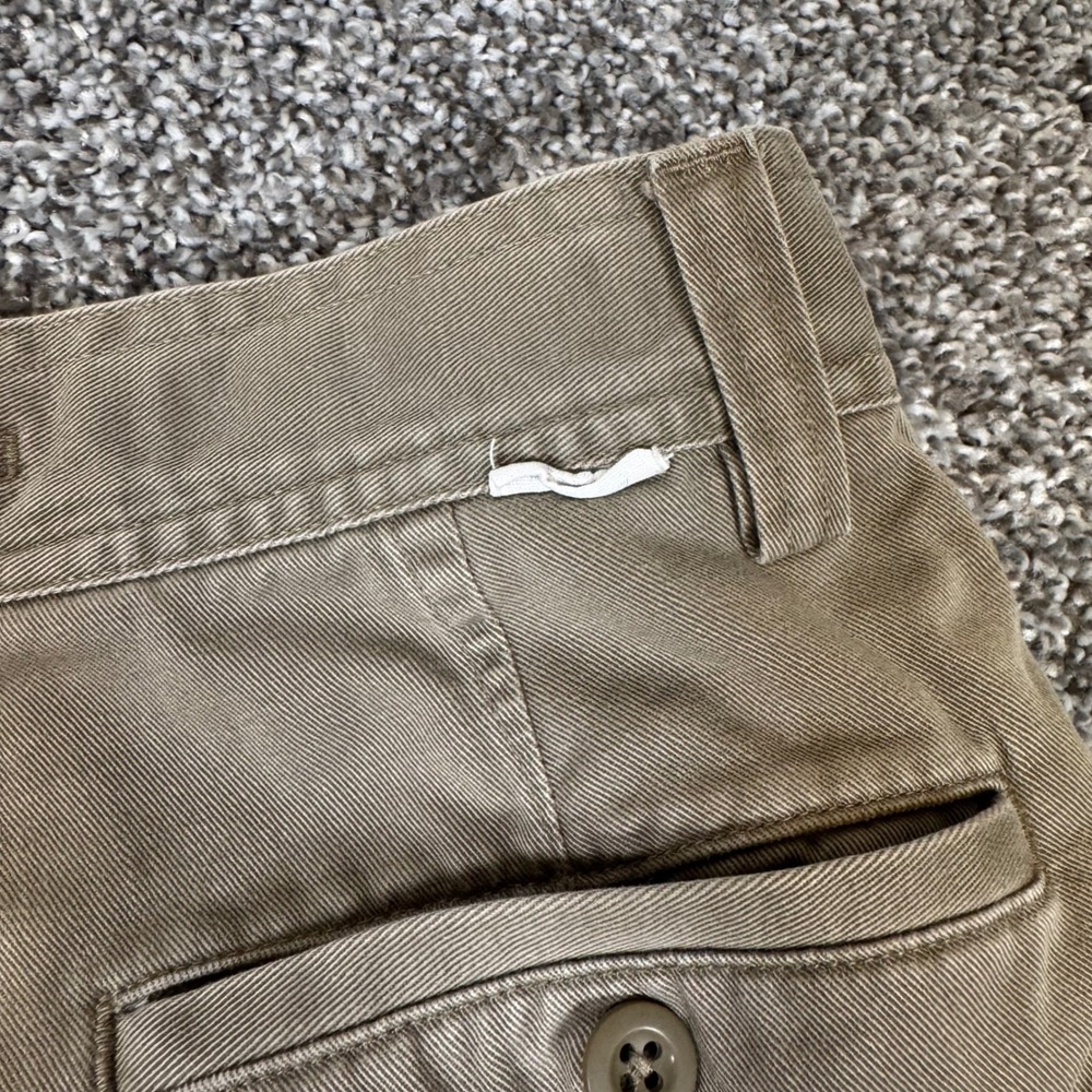 Polo Ralph Lauren Mens Khaki Tan Cotton Twill Cargo Pants 33x30 Straight‎ Leg - Picture 10 of 10